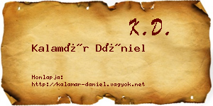 Kalamár Dániel névjegykártya